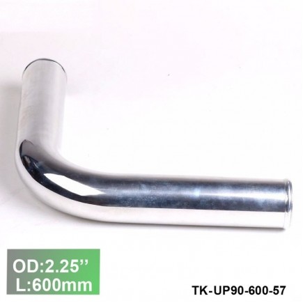 Alumínium cső idom 90 fokos  - átmérő 57mm / 2.25" - hossz 600mm