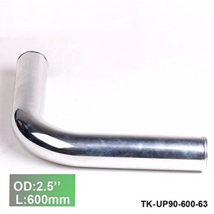 Alumínium cső idom 90 fokos  - átmérő 63mm / 2.5" - hossz 450mm