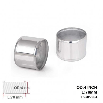 Alumínium cső idom egyenes - átmérő 102mm / 4" - hossz 76mm