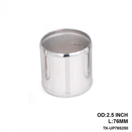 Alumínium cső idom egyenes - átmérő 63mm / 2,5" - hossz 76mm
