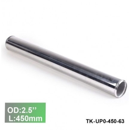 Alumínium cső idom egyenes  - átmérő 63mm / 2.5" - hossz 450mm