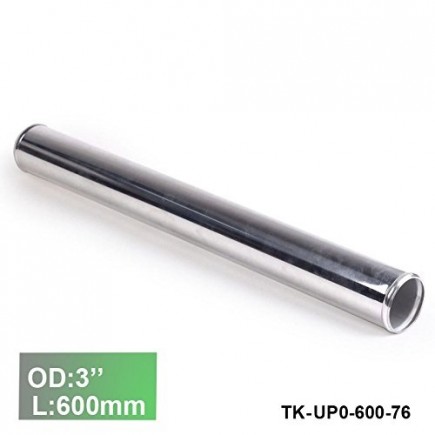 Alumínium cső idom egyenes  - átmérő 76mm / 3" - hossz 600mm