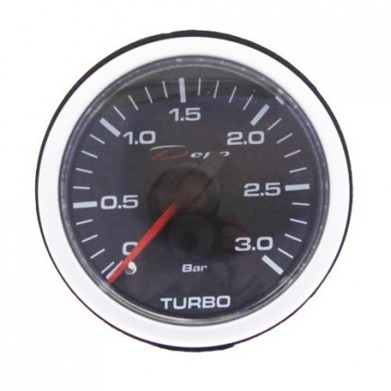 DEPO RACING CSM 52mm - Turbónyomásmérő óra (Mechanikus,  0 - 3 BAR)