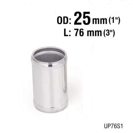 Alumínium cső idom egyenes - átmérő 25mm / 1" - hossz 76mm