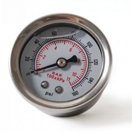 Fuel Pressure Gauge 0-11 BAR (White)