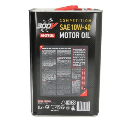 MOTUL 300V 10W-40 Competition Synthetic Racing Engine Oil - 5L