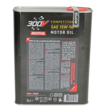 MOTUL 300V 15W-50 Competition Synthetic Racing Engine Oil - 2L