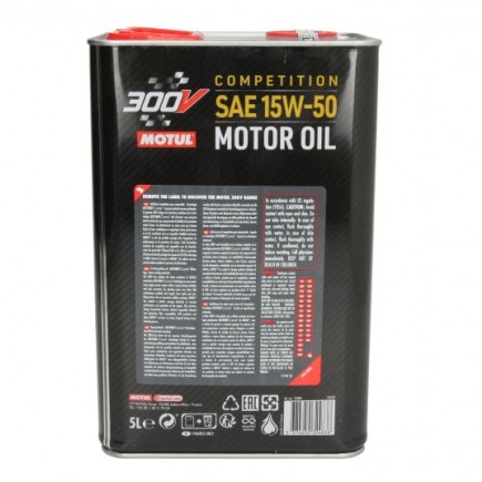 MOTUL 300V 15W-50 Competition Synthetic Racing Engine Oil - 5L