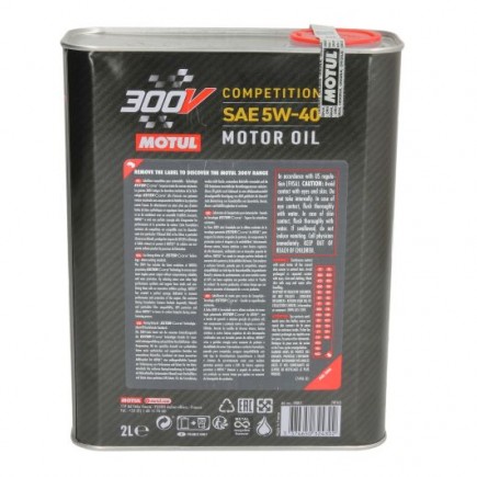 MOTUL 300V 5W-40 Competition Synthetic Racing Engine Oil - 2L