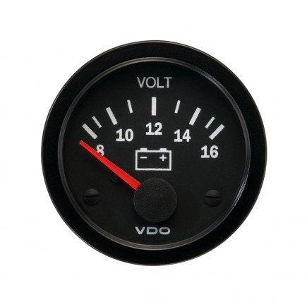 VDO 52mm - Feszültségmérő óra 12V  (8-16V)