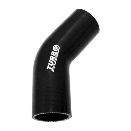 Silicone Hose 45 Degree Elbow TurboWorks 102mm, Black