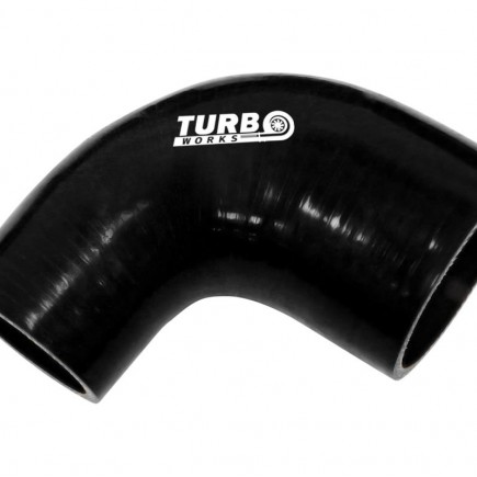 Silicone Hose 90 Degree Reducer TurboWorks 15-20mm, Black