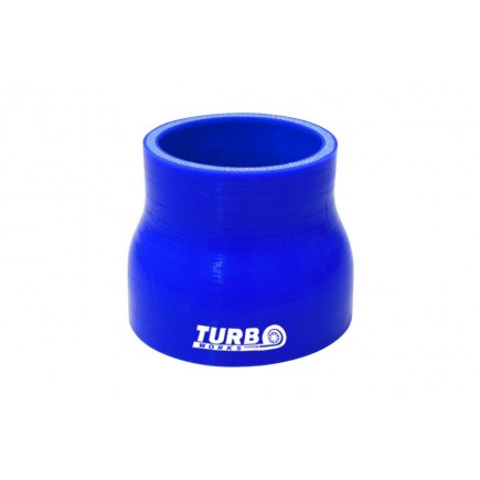 Szilikon Cső Egyenes Szűkítő TurboWorks 63-76mm, Kék