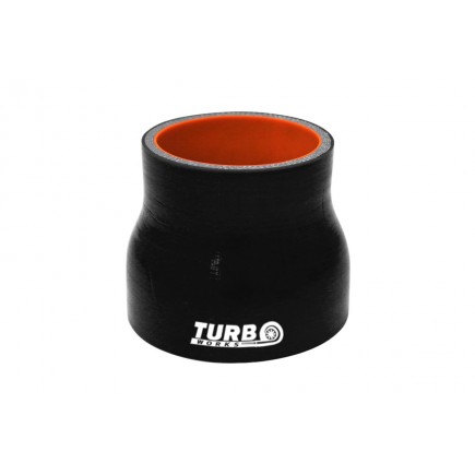 Szilikon Cső Egyenes Szűkítő TurboWorks PRO 40-45mm, Fekete
