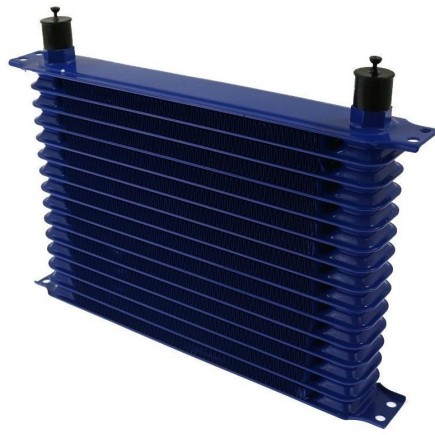 Race Line 15 soros olajhűtő radiátor AN10 csatlakozással - kék