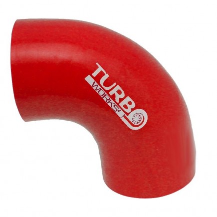Silicone Hose 90 Degree Reducer TurboWorks 15-20mm, Red