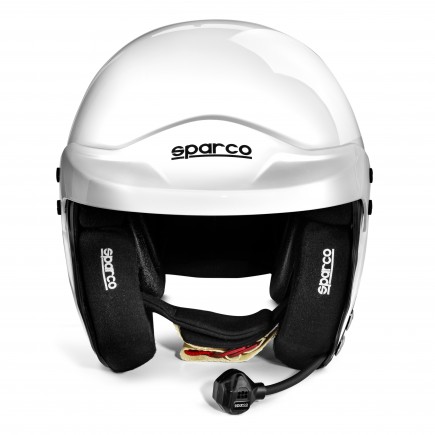 Sparco AIR PRO RJ-5i Carbon FIA Approved Racing Helmet, W/ Intercom - White - 003366