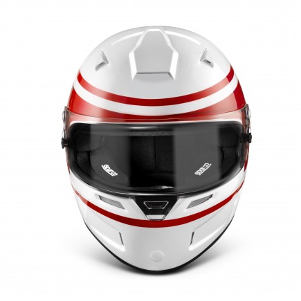 Sparco AIR PRO 1977 RF-5W FIA Approved Full-Face Racing Helmet - White-Red - 003345RS