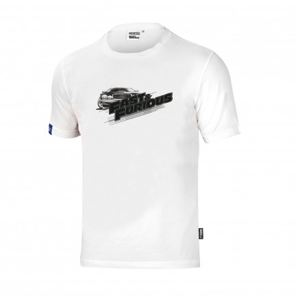 Sparco Fast & Furious White T-Shirt - 01308FFBI..