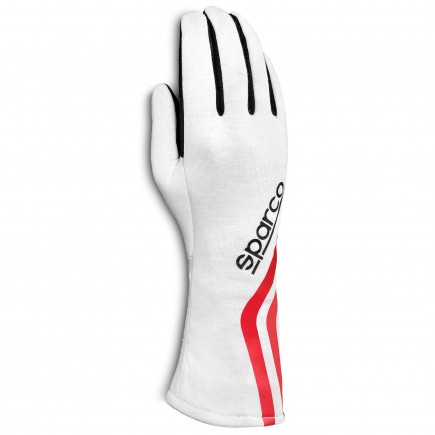 Sparco LAND CLASSIC FIA Approved Race Gloves - White/Red - 001358..ECRS
