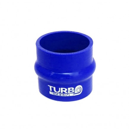 Szilikon cső rezgéscsillapító összekötő TurboWorks "púpos" 89mm, kék