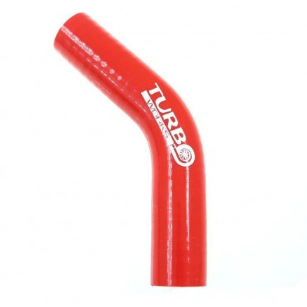 Silicone Hose 45 Degree Elbow XL TurboWorks 102mm, Red