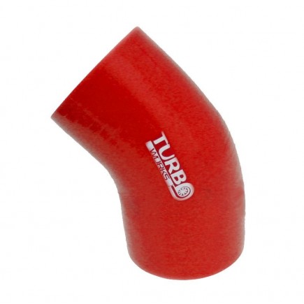 Silicone Hose 45 Degree Elbow TurboWorks 102mm, Red