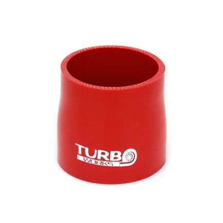 Szilikon Cső Egyenes Szűkítő TurboWorks 25-35mm, Piros
