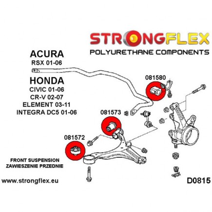 Strongflex Honda / Acura RSX (01-06) Első felfüggesztés Szilent Készlet - 086169B