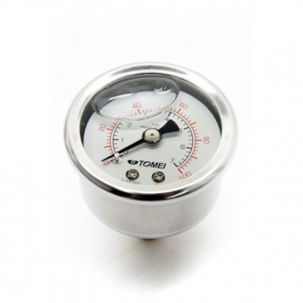 T-style benzinnyomásmérő óra 0-8 Kg/cm2 (fehér)