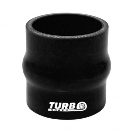 Szilikon cső rezgéscsillapító összekötő TurboWorks "púpos" 45mm, fekete