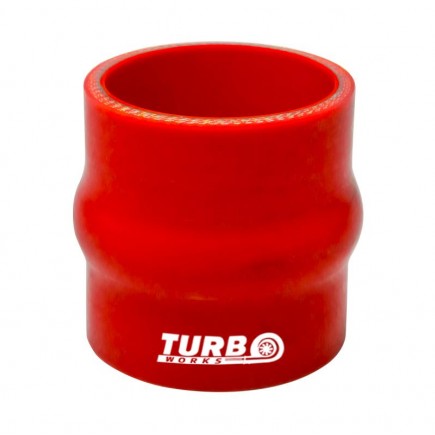 Szilikon cső rezgéscsillapító összekötő TurboWorks "púpos" 84mm, piros