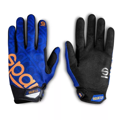 Sparco Meca-3 szerelőkesztyű, kék/narancs, S méret