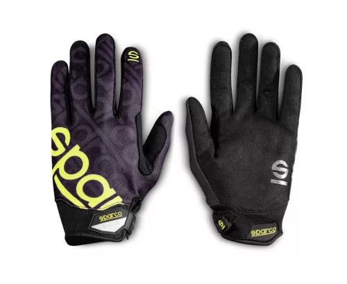 Sparco Meca-3 szerelőkesztyű, fekete/neon sárga, M méret