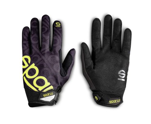 Sparco Meca-3 szerelőkesztyű, fekete/neon sárga, XL méret