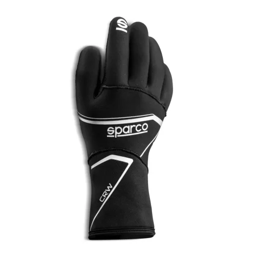 Sparco CRW AquaGrip Vízálló Neoprén Gokart Kesztyű, fekete, XS méret