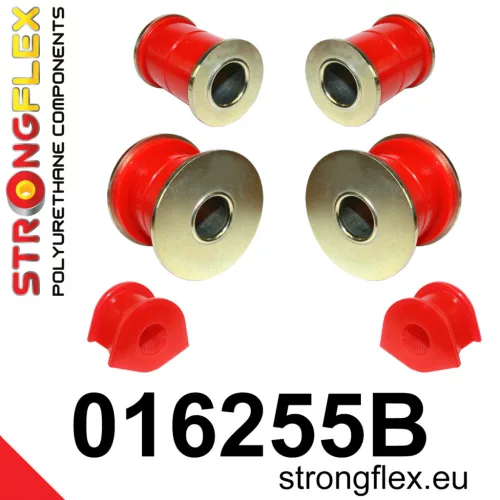 016255B: Front suspension bush kit 15mm 011811 011809 - 47mm Red