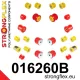 016260B: Full suspension polyurethane bush kit 22mm 21mm 011703 - 46mm Red