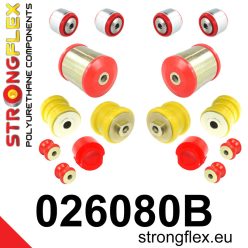 026080B: Front suspension bush kit 25mm 021257 - 50mm Red
