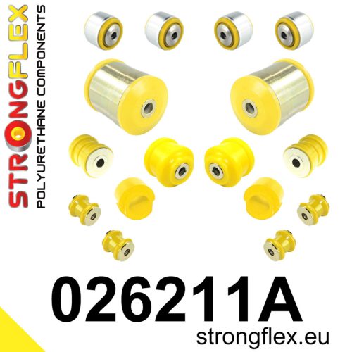 026211A: Front suspension bush kit SPORT 25mm Yellow