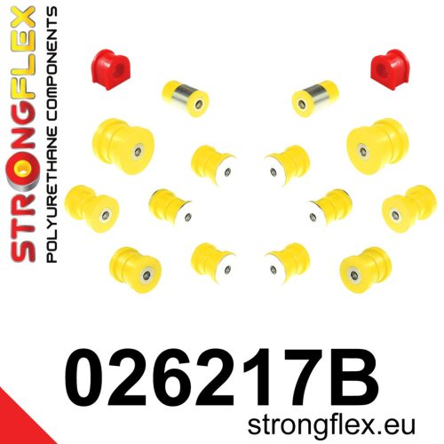 026217B: Rear suspension bush kit 16mm 221445 Red