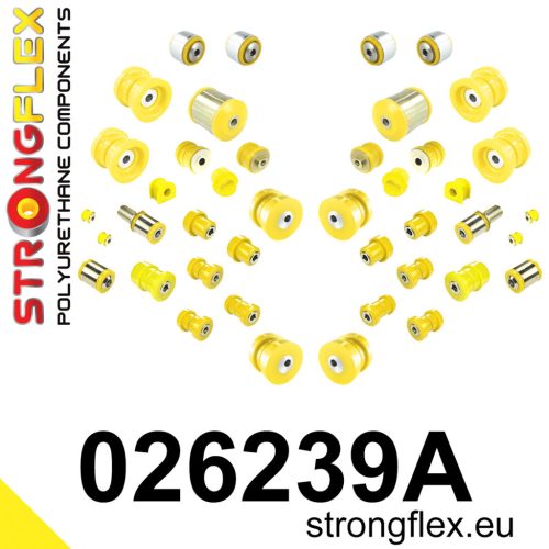 026239A: Full suspension bush kit SPORT 25mm 12mm 221758 Yellow
