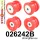 026242B: Front subframe bush kit Red