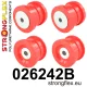 026242B: Front subframe bush kit Red