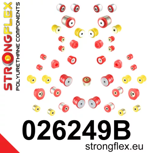 026249B: Full suspension polyurethane bush kit 31mm 19,5mm 021973 - 75mm Red