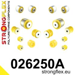   026250A: Front suspension bush kit SPORT 25mm 021285 021973 - 75mm Yellow