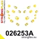 026253A: Rear suspension bush kit SPORT Custom Yellow