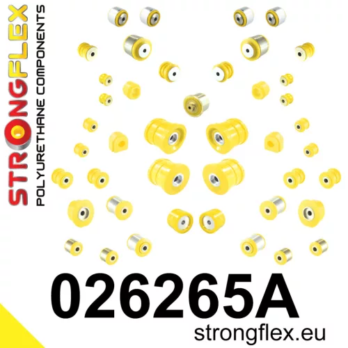 026265A: Full suspension polyurethane bush kit SPORT 27mm 18,5mm 021974 - 65mm Yellow