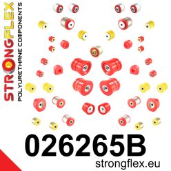   026265B: Full suspension polyurethane bush kit 25mm 18,5mm 021973 - 75mm Red