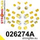 026274A: Full suspension polyurethane bush kit SPORT 20mm 21,5mm Yellow